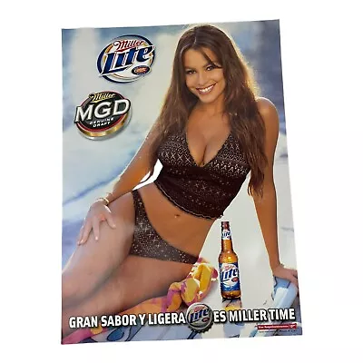 Vintage Miller Lite Sofia Vergara Poster 2003 18in X 13in.  RARE! Latina NOS • $24.99