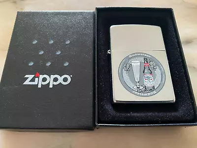 $44.98 • Buy Zippo Lighter 2002 Budweiser Beer Graphic Polished Chrome New Rare