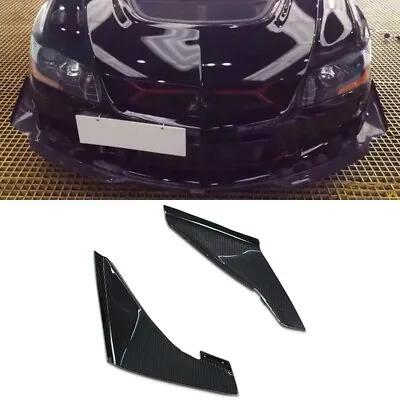 Side Canards Carbon Fiber For 2006 2007 Mitsubishi Lancer Evolution IX EVO 9 • $99