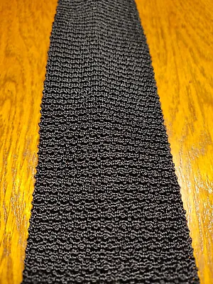 Ben Silver Silk Knit Tie - Black • $50