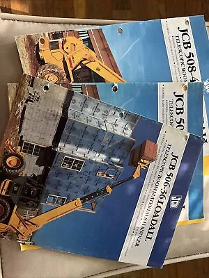 Lot Of 7 1980s JCB Telescopic Boom Lift And Fork Lift Sales Brochures Oop Oem • $14.99