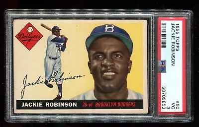 1955 Topps #50 Jackie Robinson PSA 3 VG Dodgers HOF~(PL) • $549