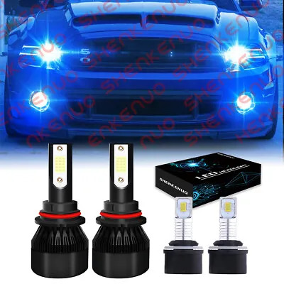For 99-04 Ford Mustang LED Headlight Bulbs Hi/Lo Beam+Fog Light Bulbs 8000K Kit • $25.40
