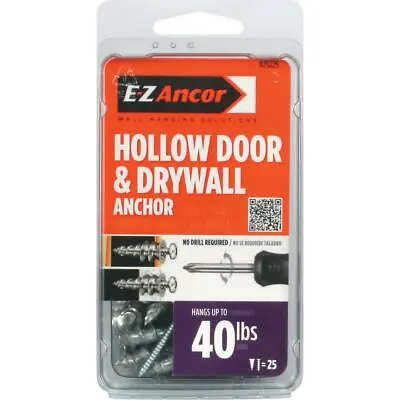 E-Z Ancor 1 In. Hollow Door And Drywall Anchors (25-Pack) • $12.30