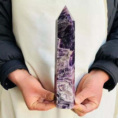 1.8LB Natural Dream Quartz Crystal Pillar Mineral Therapy • $0.99