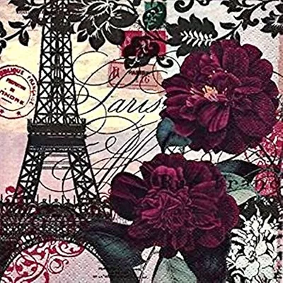 £13.74 • Buy Napkin/Luncheon - Art Parisienne  - Beautiful 3-ply Paper Napkin,  Eiffel Tower