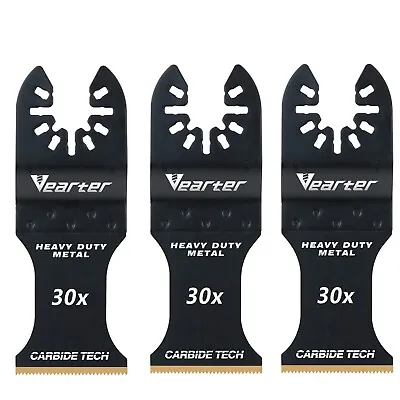 3pcs Oscillating Multi Tool Saw Blades Set Carbide Bi Metal Blade Metal Cutter • £19.13