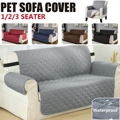 2022 1/2/3 Seater Pet Sofa Protector Cover Quilted Couch Covers Lounge Slipcover • $18.49