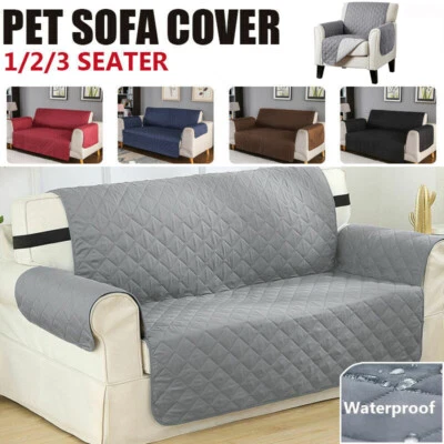 2022 1/2/3 Seater Pet Sofa Protector Cover Quilted Couch Covers Lounge Slipcover • $22.19