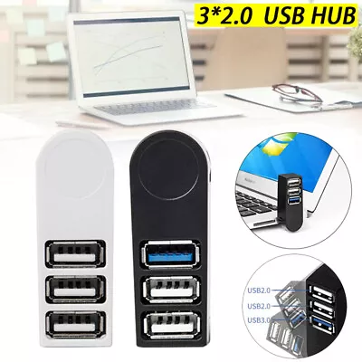 3 Port USB HUB Distribution Splitter Adapter Super Speed Data Hub For Laptop PC • $6.37