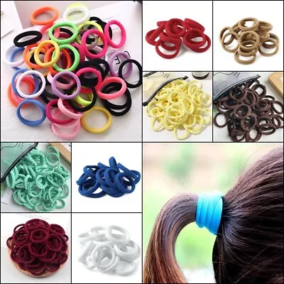 THICK ELASTIC Hair Ties Ponytail School Ties 33 Colours 10/30/50pcs • $3.99