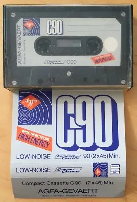 Agfa C90 Vintage Used Cassette Tape Made In Germany • £4.50