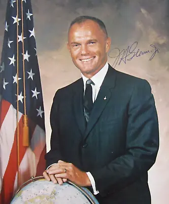 Vintage NASA Astronaut Signed Picture John H. Glenn Mercury Autopen (?) 1966 • $124.66