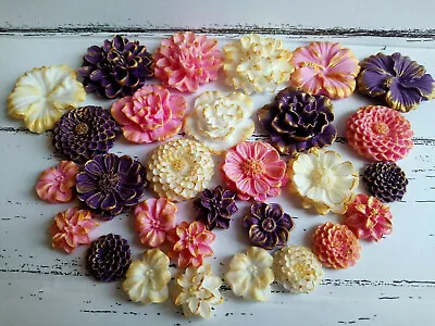 24 Flowers Topper Edible Cake Decoration Wedding Birthday Unicorn Easter Encanto • £10