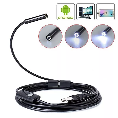 £7.29 • Buy 2M 3in1 HD USB Type-C Endoscope Borescope Snake Inspect Camera For Android Phone