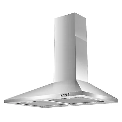 SNDOAS 30 Inch Wall Mount Range Hood 500CFM Stainless Steel 3-Speed Kitchen Vent • $109.99