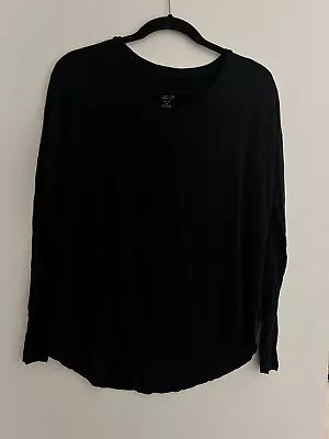 Womens Black Mossimo V-Neck Long Sleeve Shirt Size X-Small • $7.50