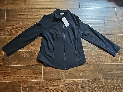 Chico's Zenergy Black Spandex Zippered Jacket Size 0 NWT FREE SHIPPING • $39.99