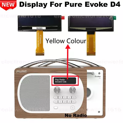 For Pure Evoke D4 Portable Digital DAB/FM Radio LCD Display Screen Repair Parts • £36.95