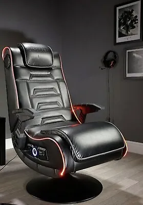 X-Rocker Evo ✔️Pro 2.1 Audio Neo LED Gaming Chair - Black With Charging Cable • £220