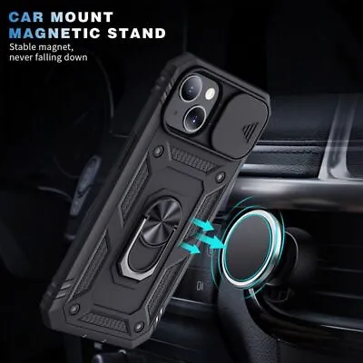 $14.95 • Buy Magnetic Car Finger Ring 3-in-1 Phone Case,for IPhone 14/13 Pro Max Case Cover