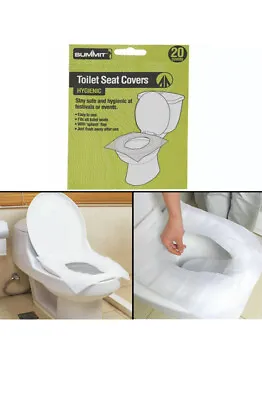 £2.95 • Buy 20 Pack Summit Disposable Paper Toilet Seat Cover Flushable Hygienic Health Camp