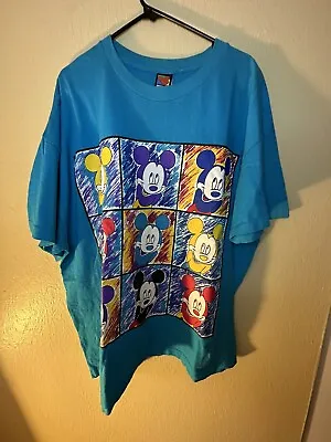 VTG 90s Mickey Mouse Andy Warhol Pop Art Graphic Disney Cartoon T Shirt XL • $30