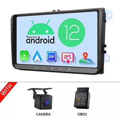 CAM+OBD+Android 12 9  Car Stereo Radio GPS DSP For VW Golf 5 6 Jetta Bora Amarok • $220.19