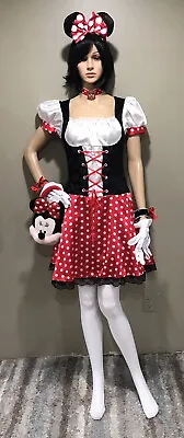 Womens One Size Med/Large Minnie Mouse Complete Costume W/all New Accessories! • $49.99