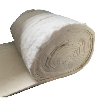 Wool Cotton Felt 27  Wide FR Upholstery Flock Filling Wadding Padding Natural • £18.69
