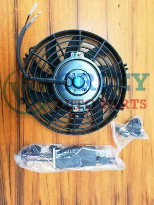 Universal 9 Inch 12V Volt Electric Cooling Radiator Thermo Fan + Mounting Kits S • £42