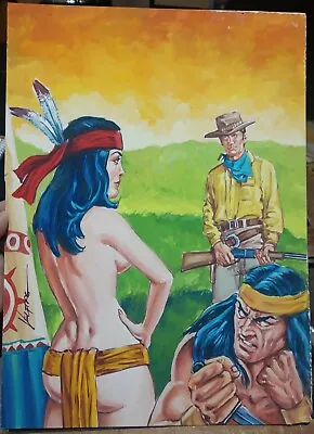 Vtg Texas Mexican Comiccover Art Signed By Velazquez Fraga - Htf - • $199.99