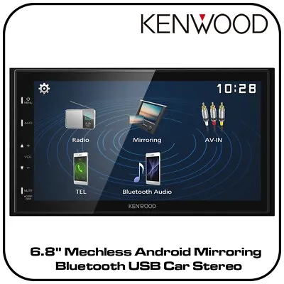 Kenwood DMX129BT - 6.8  Mechless Android Mirroring Bluetooth USB Car Stereo • £199.99