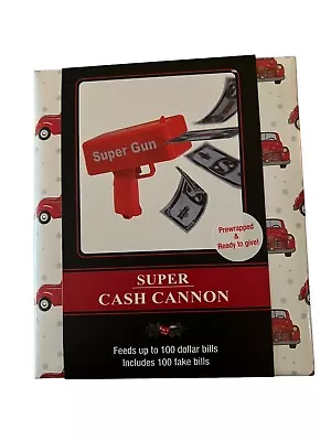 Make It Rain Money Machine Cash Gun Shooter Shoot Out 100pcs Replica Bills - Red • $14.99