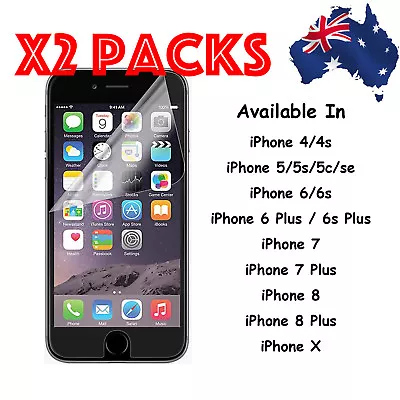 $3.49 • Buy X2 Clear Matt Plastic Screen Protector Guard IPhone 13 12 SE2 11Pro Max／XR／X／8／7