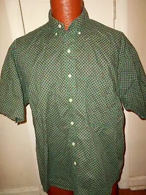 Vintage Salty Dog By Gant Men's Large Green Short Sleeve Button Down. • $12.99