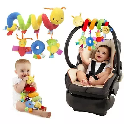 Baby Activity Spiral Rattles Toy Pushchair Car Seat Travel Lathe Hanging Toys • £6.99