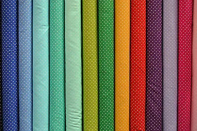 £6.50 • Buy Polka Dot Fabric 3mm Spots, 100% Fine Weave Cotton, 3 Sizes, Shabby Chic Spotty.