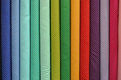 £6.50 • Buy Polka Dot Fabric 3mm Spots, 100% Fine Weave Cotton, 3 Sizes, Shabby Chic Spotty.