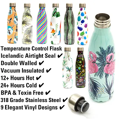 Premium Thermos Drinks Flask 500ml Icelandic Temp Control Vacuum Stainless Steel • £8.99