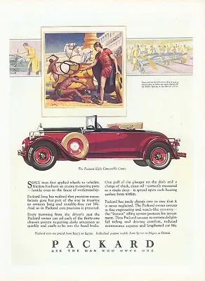 Since Man First Applied Packard Convertible Coupe Ad 1928 House & Garden • $9.99