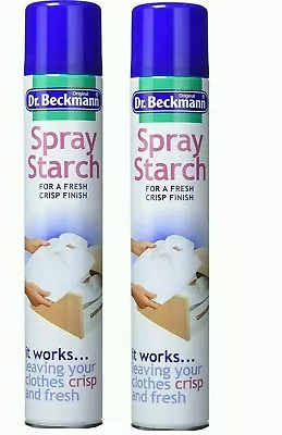 £4.99 • Buy 2 X Dr. Beckmann Spray Starch 400ml Fresh Laundry Crisp Finish On Cotton & Linen
