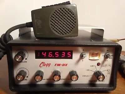 Vintage Clegg VHF FM Amateur Radio Transceiver Model FM-DX W/Mic And Bracket • $134.99