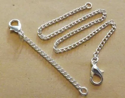 £2.99 • Buy 1-30 Inch Silver Plated Necklace /Bracelet Extender Fixed Length Extension Chain