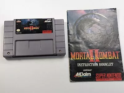 Mortal Kombat II Nintendo SNES With Manual Authentic • $29.99