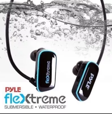 Pyle PSWP14BK Flextreme Waterproof MP3 Player Headphones 8GB Memory | B1B • $48.95