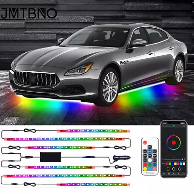 6pcs Car LED Underglow Lights Bluetooth Dream Color Chasing Strip Light Kit APP • $59.35