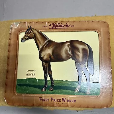 1950 Kaier's Beer Parade Horse 3D Cardboard Sign Mahanoy City Pennsylvania • $120