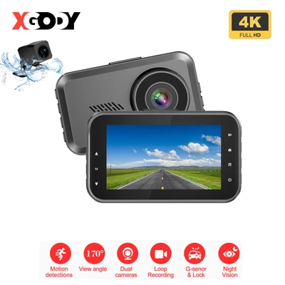 $93.99 • Buy WIFI GPS Dash Cam 4K HD Car Video Reversing Recorder Night Vision Front And Rear
