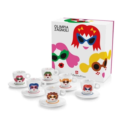 £262.18 • Buy Illy Art Collection X Olimpia Zagnoli 6 Cappuccino Cups
